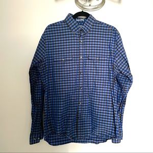Express Men’s Fitted Checkered Button Down